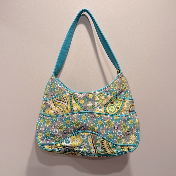 🔥Vera Bradley Floral Patterned Blue and Yellow Women's Bag🔥 - Picture 2 of 8